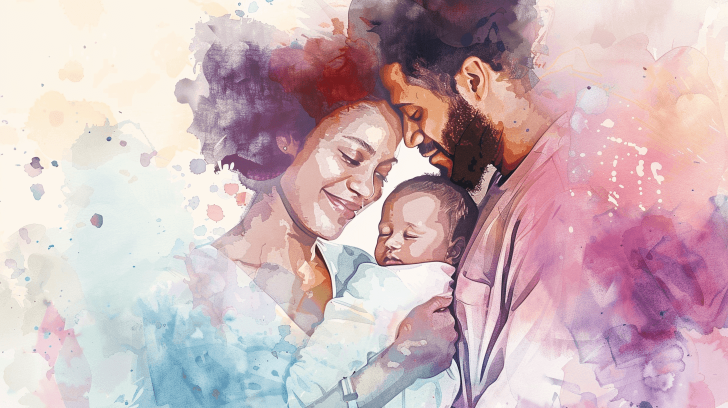 Supportive partner helping new mom - postpartum support